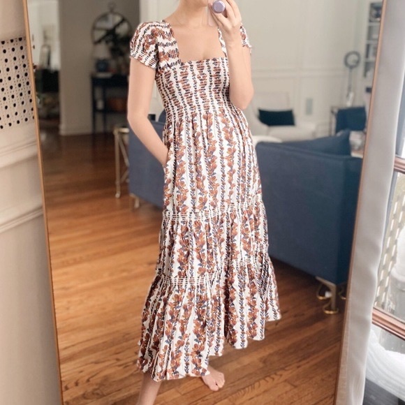 O.P.T Dress Size Small Smocked Summer Dress - Picture 2 of 10